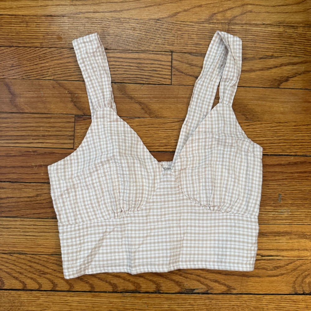 A&F Gingham Crop Top